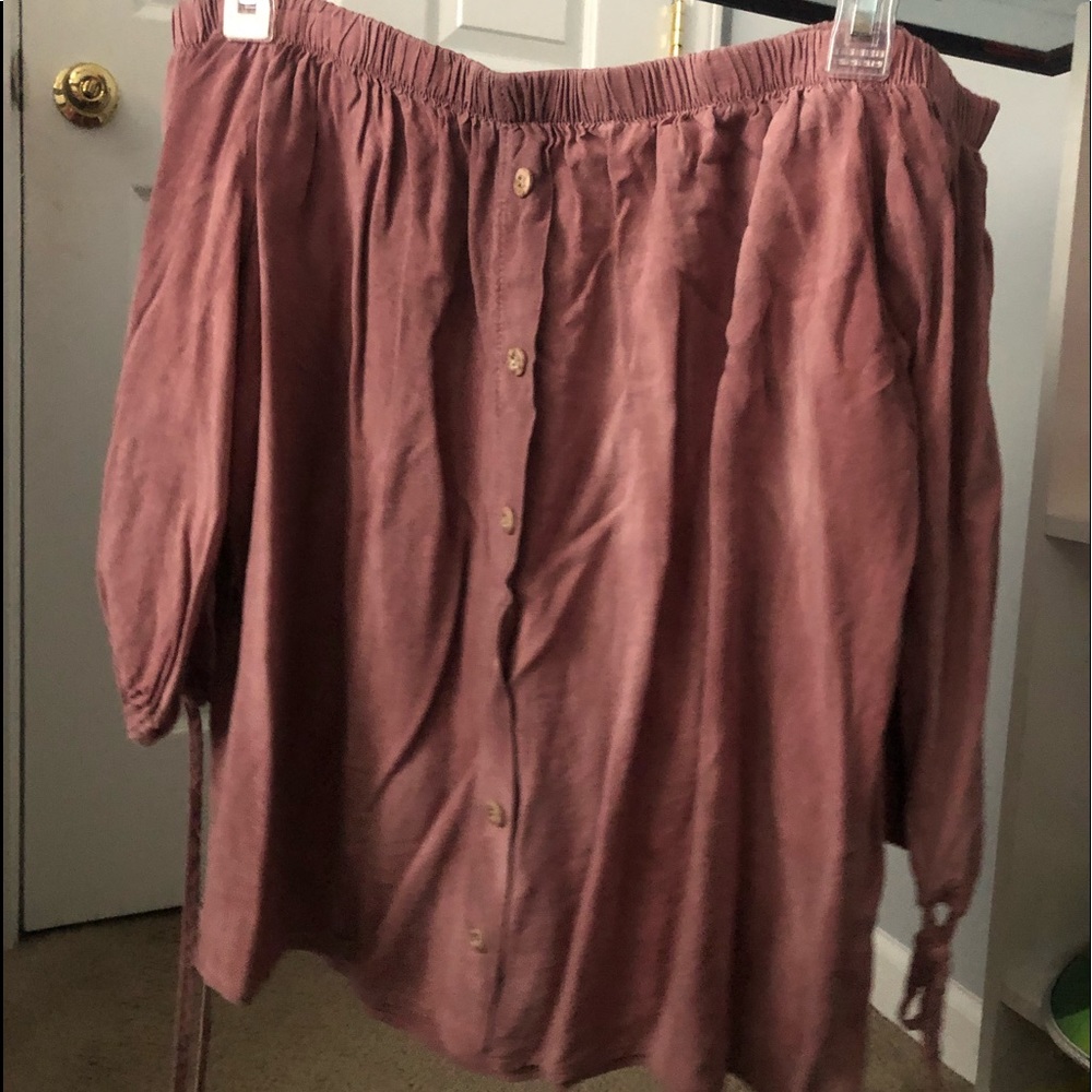 Pink off the shoulders top